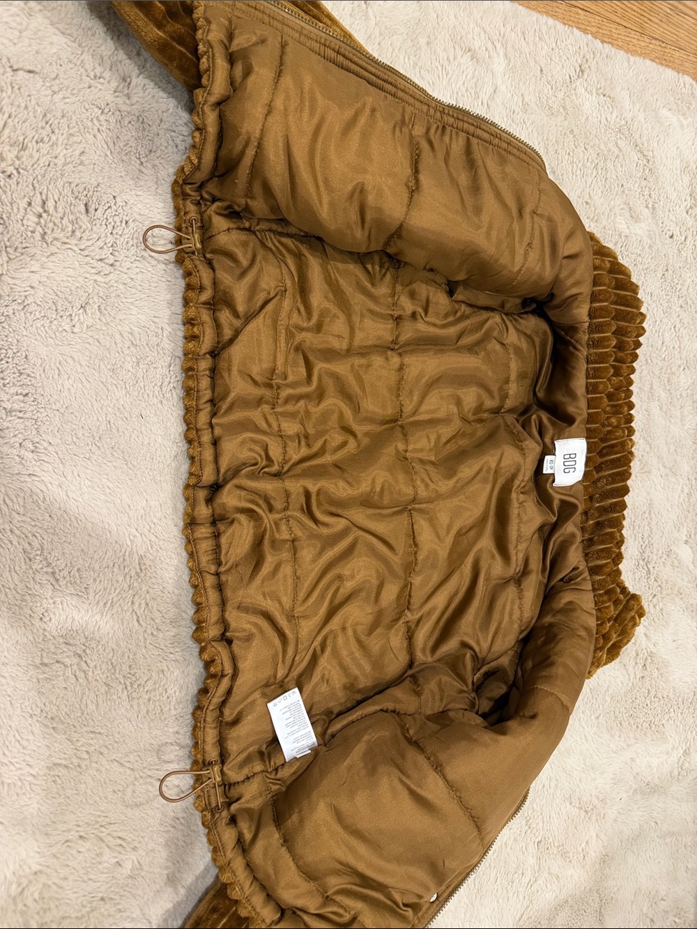 Cozy Ribbed Velvet Puff Jacket - Picture 6 of 7
